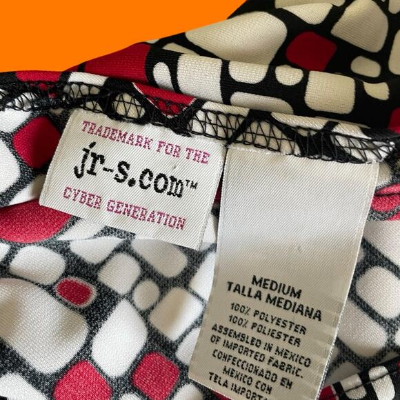 90's vintage groovy mod abstract print sleeveless mini dress MEDIUM *flaws* - Picture 5 of 8